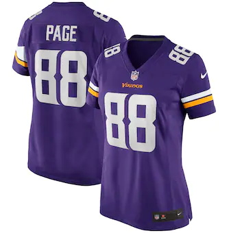 womens nike alan page purple minnesota vikings game retired